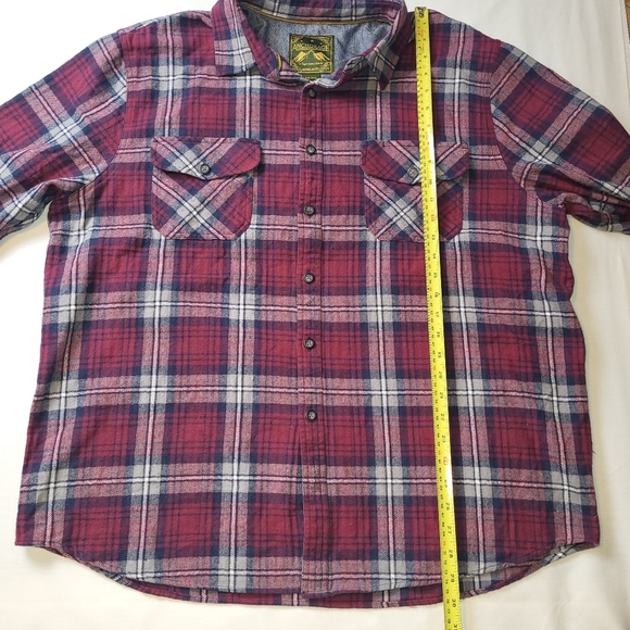 Anchorage Expedition Men's Flannel Shirt Size XXL Blue Red Heavy Warm - Picture 3 of 7